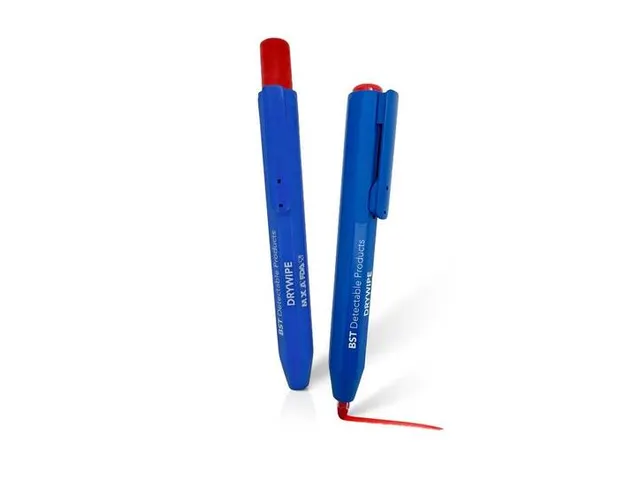 Whiteboardstift intrekbaar detecteerbaar blauw rode inkt 10 stuks
