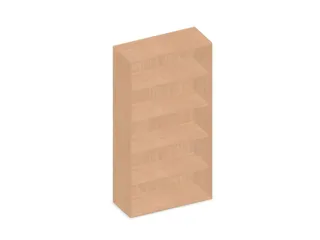 kantoorstelling,HxBxD 1920x1000x430mm,4xhouten vloer,decor romp beuken - 2