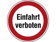 verbodsbord,"Verboden inrijden",wandbord,aluminium,standaard,Ø 315mm