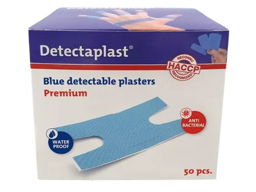 Detectaplast 8046 kneukelpleister waterafstotend elastisch blauw 50 st