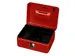 Geldkist MAUL met muntgleuf en slot 125x95x60mm rood
