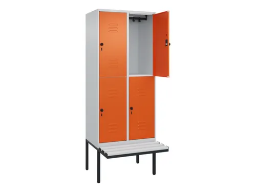 Dubbeldekse dekenkist,HxBxD 2120x800x815mm,2x2vak.,vak B 400mm
