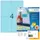 HERMA 4398 Gekleurde etiketten A4 105x148mm Blauw 400 stuks