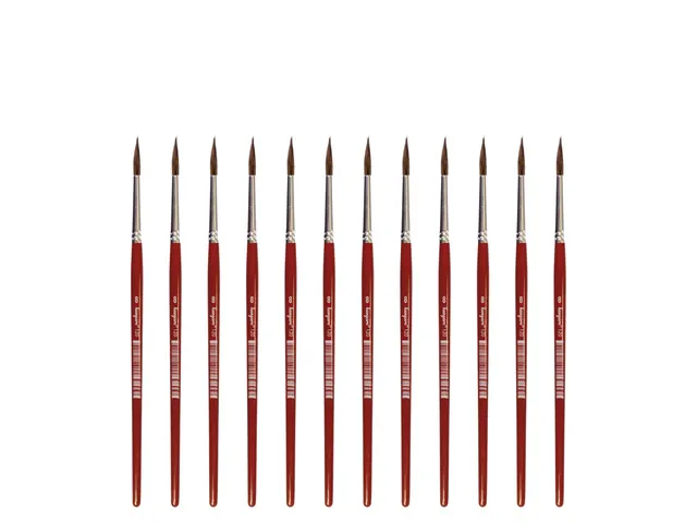 Penseel Kangaro Serie 120 rond Nr. 8 geitenhaar doos 12 stuks