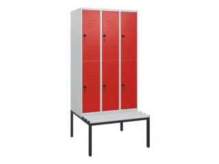 Dubbeldekse dekenkist,HxBxD 1950x900x815mm,3x2vak.,vak B 300mm - 1