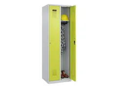 locker,HxBxD 1850x600x500mm,2vak,vak B 300mm,cil.-slot,staand op vloer