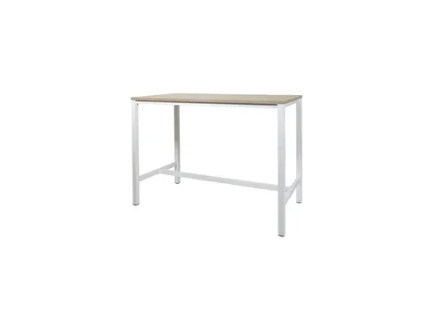 Domino Basic Statafel 180x80x110cm Lindberg Eiken Onderstel Wit