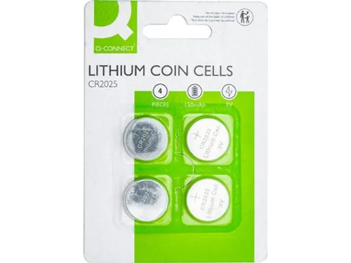 knoopcel, lithium, CR2025, blister van 4 stuks