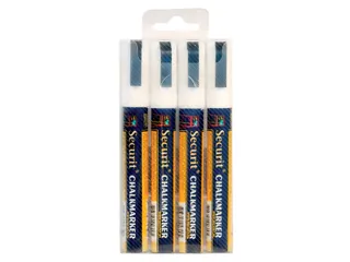 Krijtstift Securit Sma-510 Schuin 2-6mm Wit 4 Stuks - 2