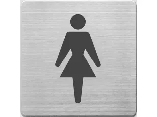 Pictogram Alco RVS 90x90x1mm - WC dames - - 1