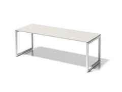 bureau,HxBxD 740x2200x800mm,blad grijswit,sledeframe verkeerswit