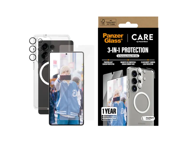 PanzerGlass | CARE by Flagship 3-in-1 Bundle Samsung Galaxy S25