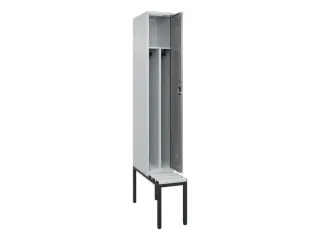 locker met bank,voor scheiding van kleding,HxBxD 2120x300x815mm,1vak - 1