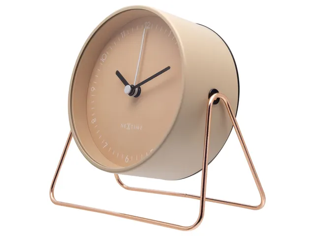 Wekker Nextime Berlin Table 14x13 cm roze metaal