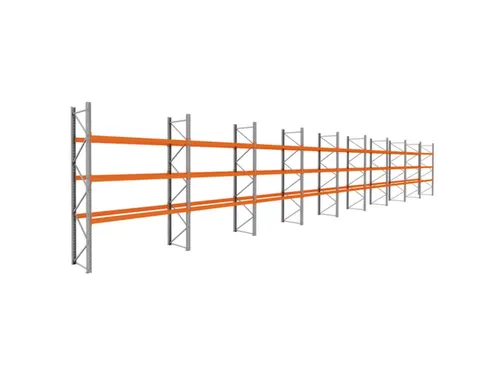 palletstelling,basis+8xaanbouw,HxBxD 3990x25300x1100mm,vakl. 3000kg