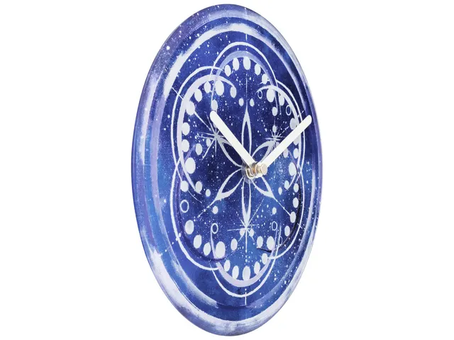 Horloge de Table/Murale 20 cm-Silent-Indigo-Verre Trempé-NeXtime Cosm