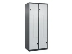 Z-garderobekast,HxBxD 1850x800x500mm,vak B 200/400mm,draaigrendel