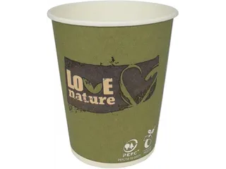 Drinkbeker Love Nature Bio-karton 150ML Pak van 100 Stuks - 2
