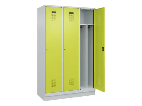 locker voor scheiding van kleding,HxBxD 1950x1200x500mm,3vak