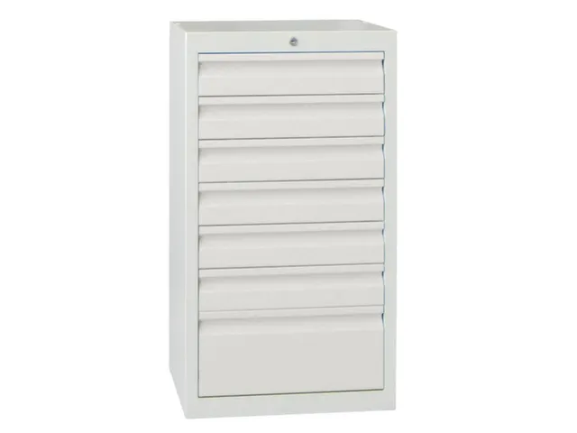 Ladenkast 900x500x500mm 6+1 Laden Uitschuifbaar Rolgeleiding Ral7035