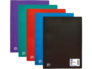 OXFORD Initial showalbum A4 40 Tassen PP geassorteerde kleuren - 1