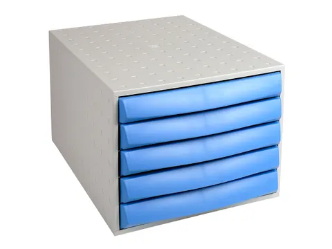 Ladenblok Fantasy Works A4+ met 5 laden Grijs Blauw