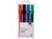 Quantore Permanent marker rond 1-1.5mm assorti, etui 4 stuks
