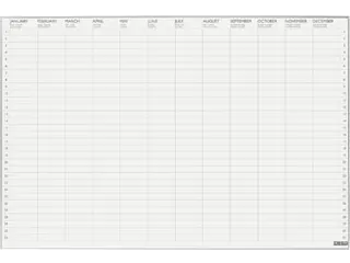jaarplanner Ultra Thin 60x90 cm - 1