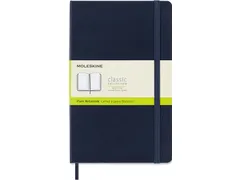 Notitieboek Moleskine large 130x210mm blanco hard cover sapphire blue