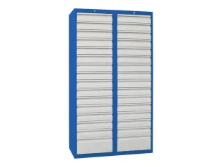 ladekast HxBxD 1800x1000x500mm 34laden RAL7035 front RAL5010 - 2