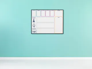 Bedrukt whiteboard 120x300cm Softline 8mm Zwart profiel - 2