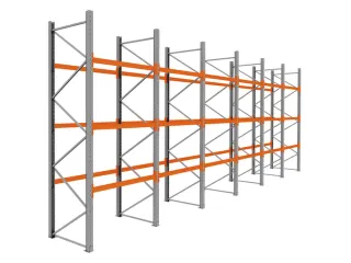 palletstelling,basis+5xaanbouw,HxBxD 3990x11650x1100mm,vakl. 3000kg - 1