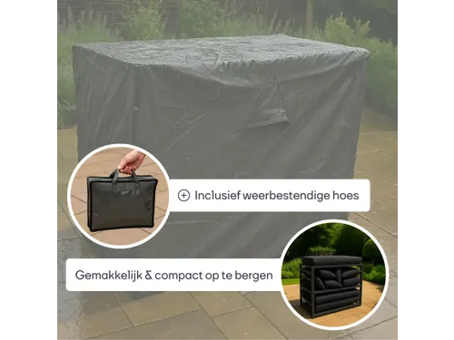 Loungeset aluminium Zwart/Antraciet 8-zits tuinset met bijzettafel