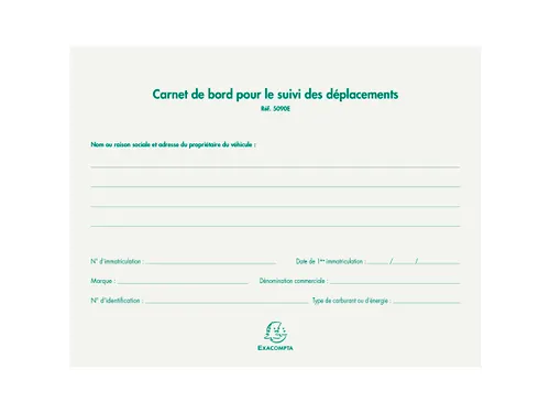 Carnet Suivi des déplacements