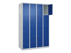 lockerkast,HxBxD 1850x1200x500mm,4x4vakken,vak B 300mm,cil.-slot