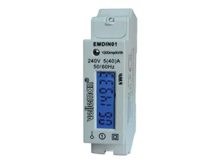 Eenfasige KWH-Meter Voor DIN-Rail Montage - 1Module - 1