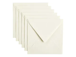 Envelop Papicolor 140x140mm Anjerwit gegomd pak à 6 stuks - 1