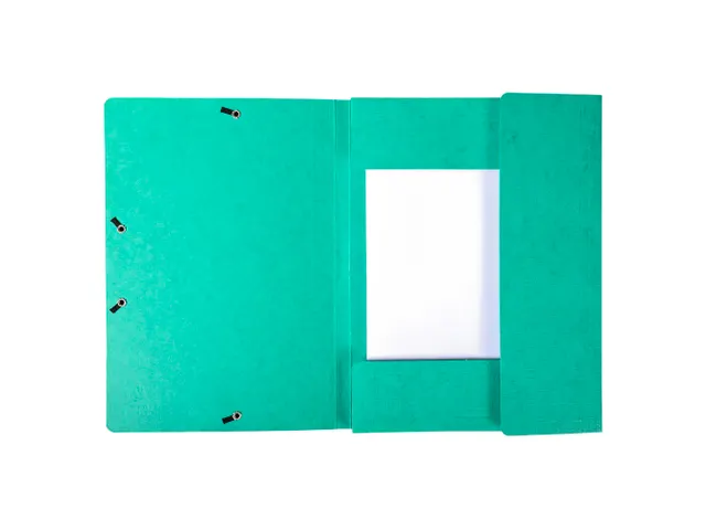 Elastomappen A4 glanskarton 3 kleppen monobloc-Groen