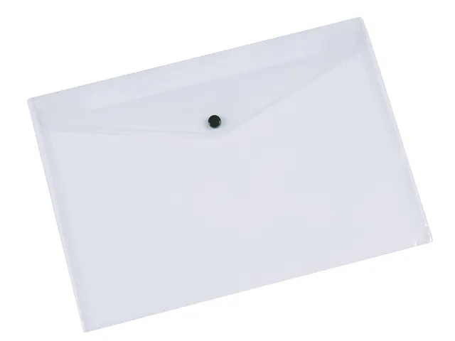 Documentenmap A4 172 Micron Drukknopsluiting Transparant