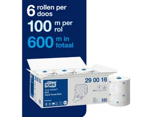 Tork 290016 H1 Matic Handdoekrol Premium 2-laags Wit 100m 6 rollen - 6