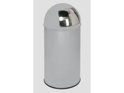 Afvalbak 50 liter hxØ 740x350mm zilverkleurig