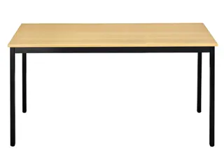 Tafel Vierkant 120x60 Cm Rechthoekig Frame Zwart Blad Beuk - 1