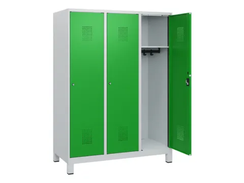 schoollocker,HxBxD 1630x1200x500mm,3vak,vak B 400mm,cil.-slot,voeten