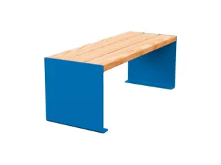 zitbank,B 1200mm,3latten,hout-zitting licht eikenhout,zitting H 450mm - 1