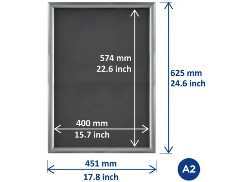 Europel Kliklijst Premium A2 25mm Zilver