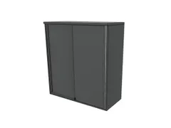 opzetkast,v. schuifdeurkast,HxBxD 1070x1200x445mm,MS-donkergrijs