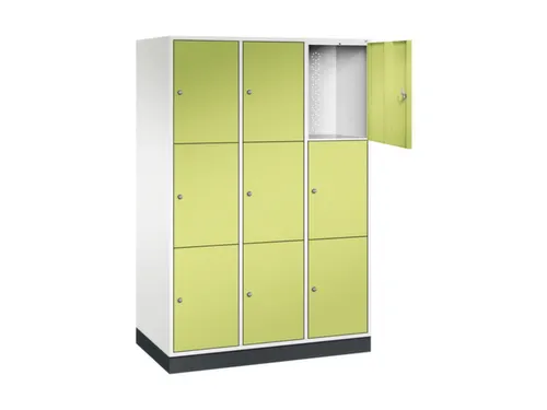 grootvolume-lockersysteem,HxBxD 1950x1220x600mm,3x3vakken,cil.-slot