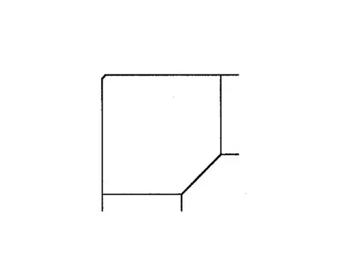 koppelelement voor bureau,BxD 1200x1200mm,blad esdoorn,hoekig