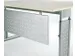 zichtscherm,v. bureau,HxB 320x1200mm,zilverkleurig