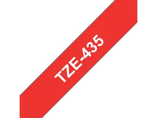 Labeltape Brother P-touch TZe-435 standaard 12mm wit op rood - 2